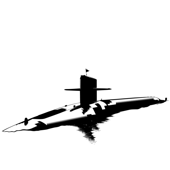 Подводная лодка силуэт