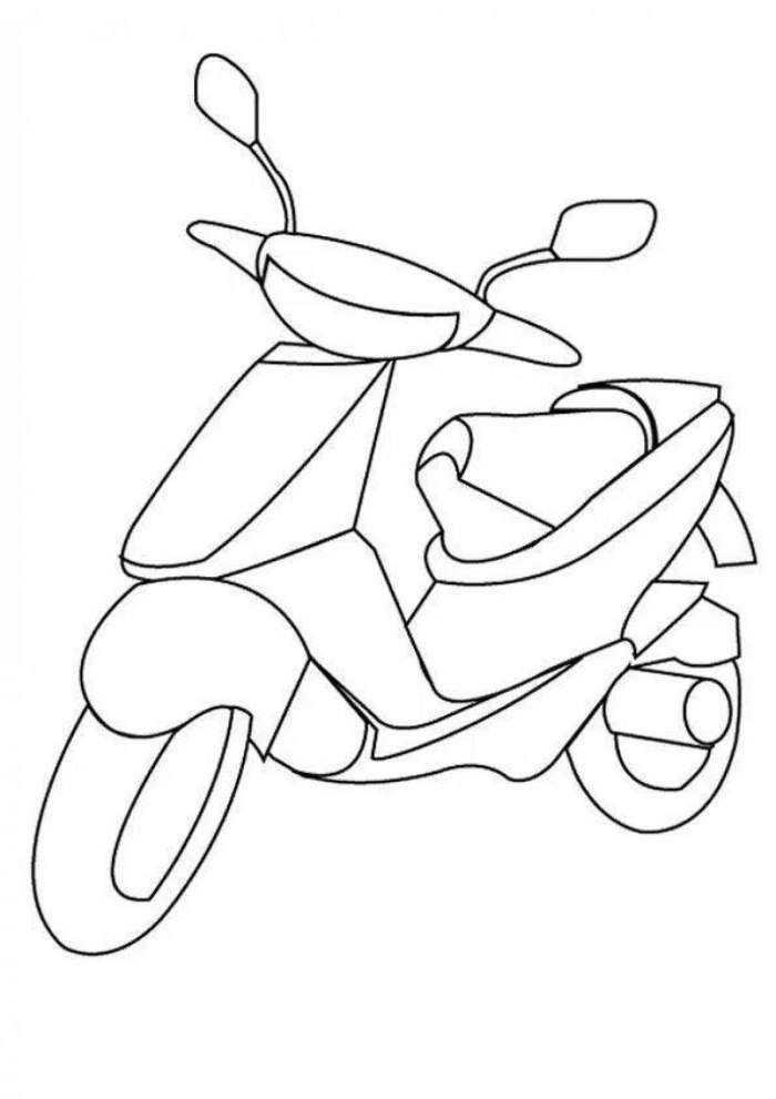 Раскраска скутер Honda Dio