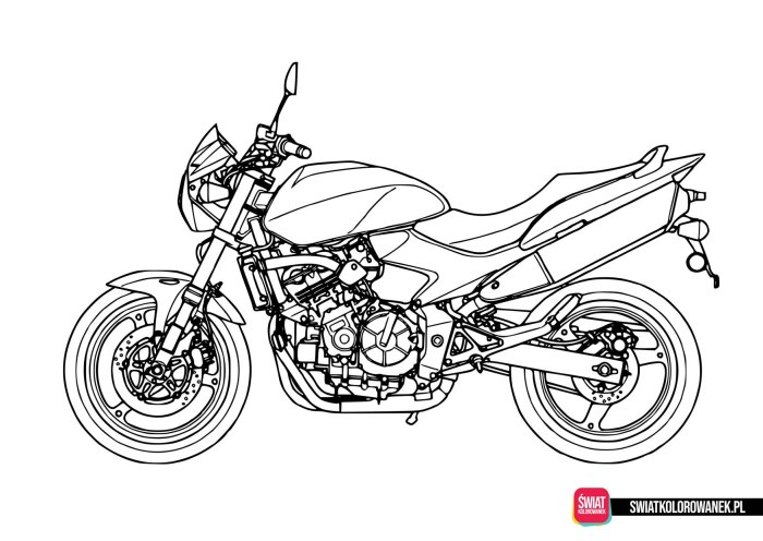 Раскраска мотоцикла Honda CBR 600