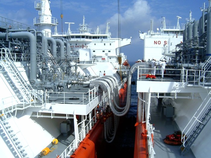 Перевалка нефти с танкера на танкер