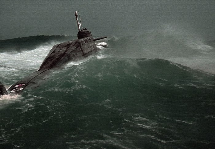 Подлодка в Штормовом море