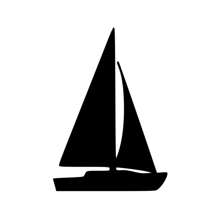 Кораблик силуэт