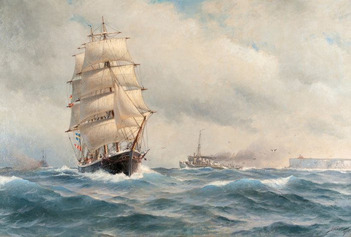Three-Master - a Sailing ship with three Masts woman