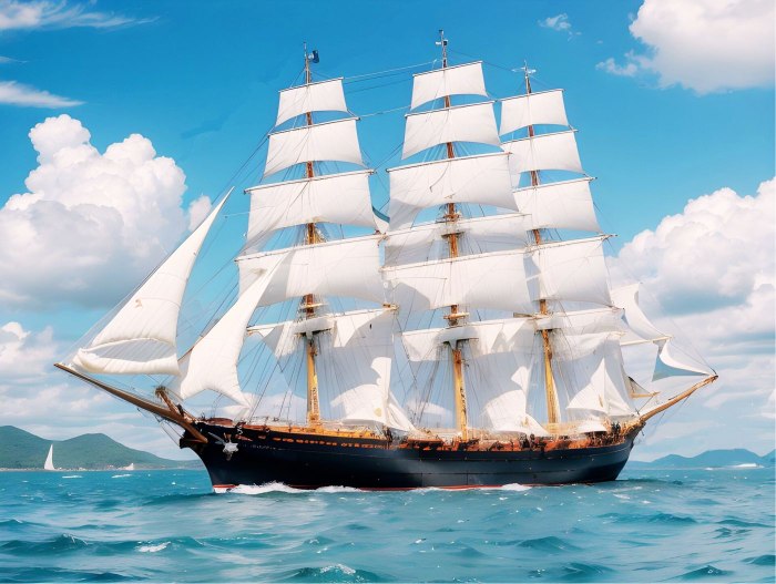 Three-Master - a Sailing ship with three Masts woman
