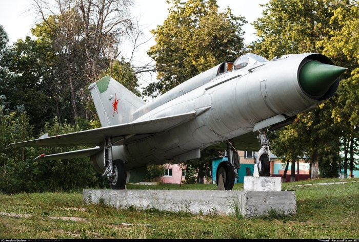 Самолет миг-21 с оживальным крылом