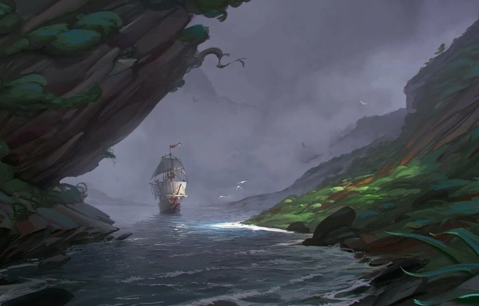 Фэнтези пейзажи море