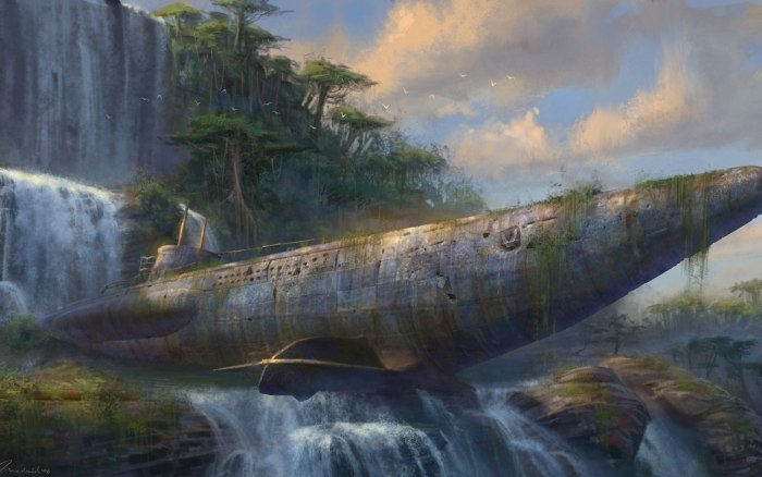 Водопад анчартед корабль