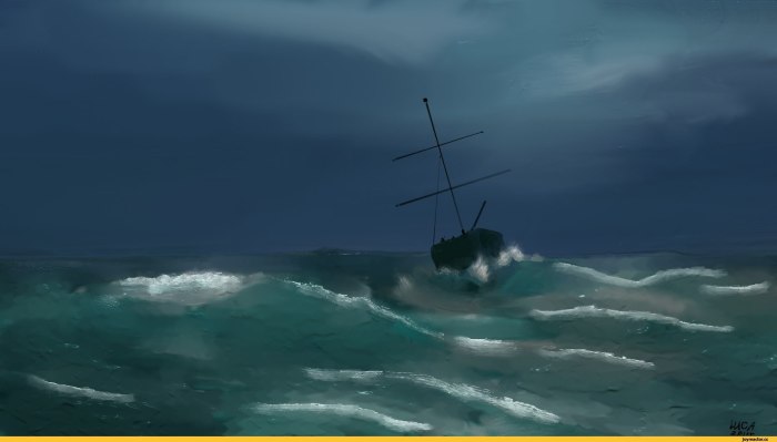 Энди Симмонс пейзаж море шторм