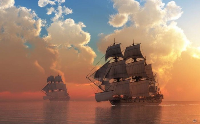 Корабль в море