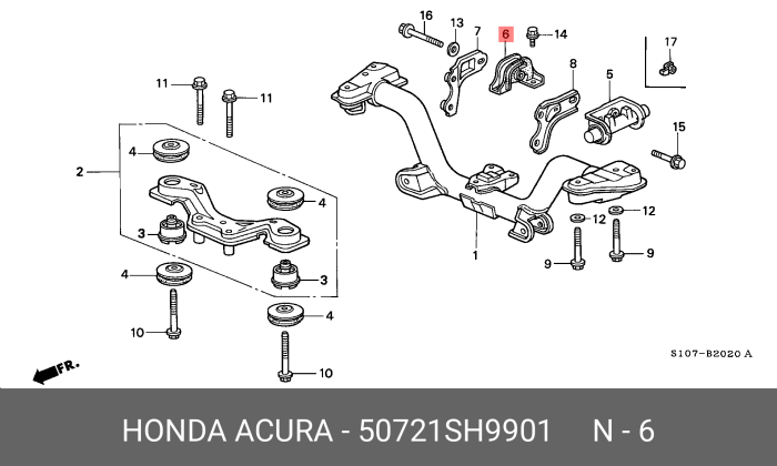 Сайлентблоки задней подвески Honda CR V 1