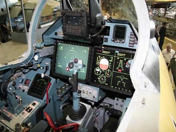 Кабина кокпит Су-35