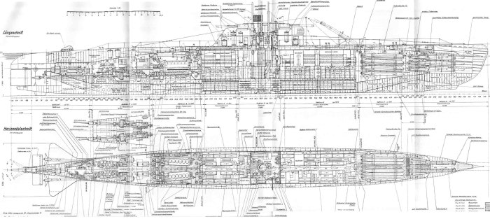 Type VII U-Boat чертежи