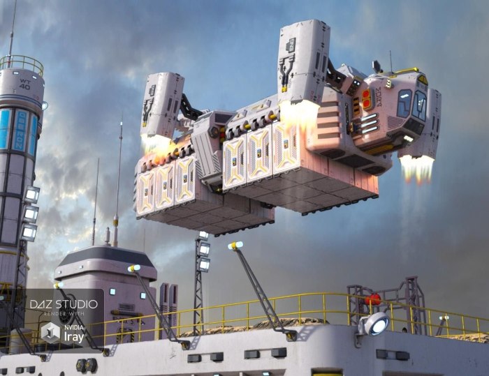 Космические корабли Sci-Fi Cargo