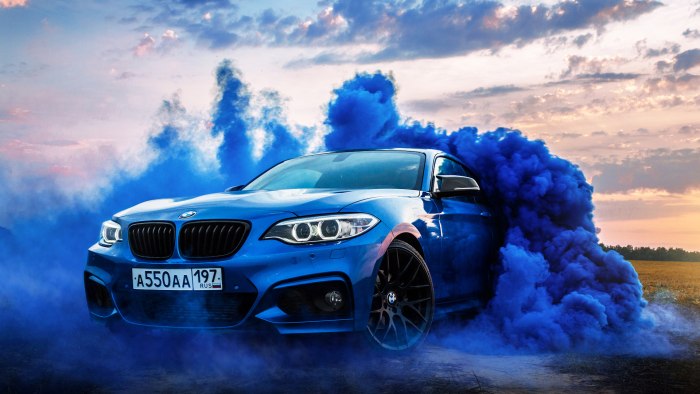 BMW m5 дым
