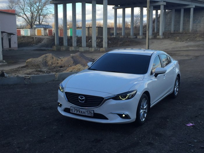 Mazda 6 2017 белая тонированная