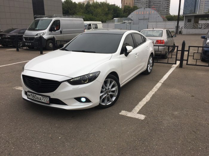 Mazda 6 белая тонированная