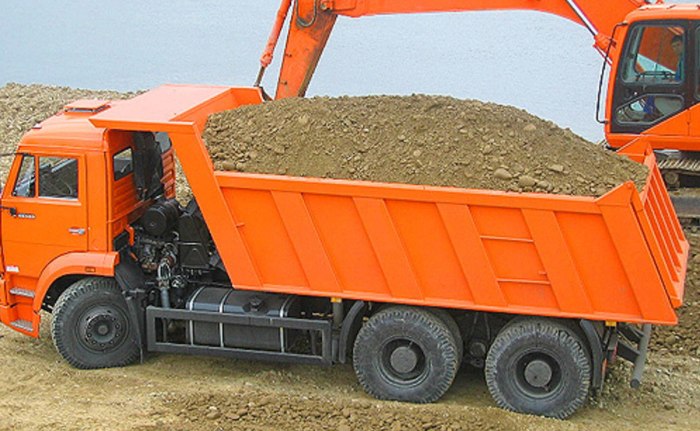КАМАЗ 65115 самосвал с песком