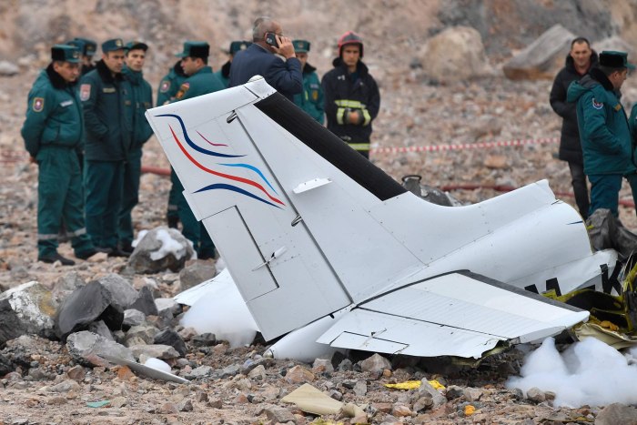 В Армении разбился самолет b55