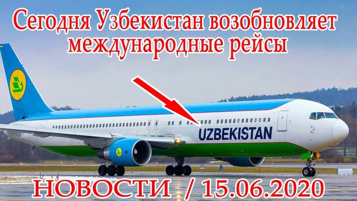 Самолет Узбекистон хаво йуллари Ташкент