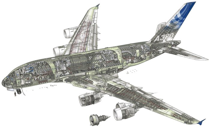 Аэробус а380 в разрезе