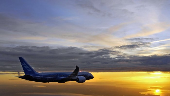 Боинг 747 8 в небе