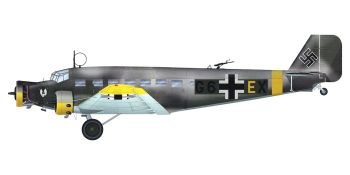 Немецкий военный самолет Junkers ju 52