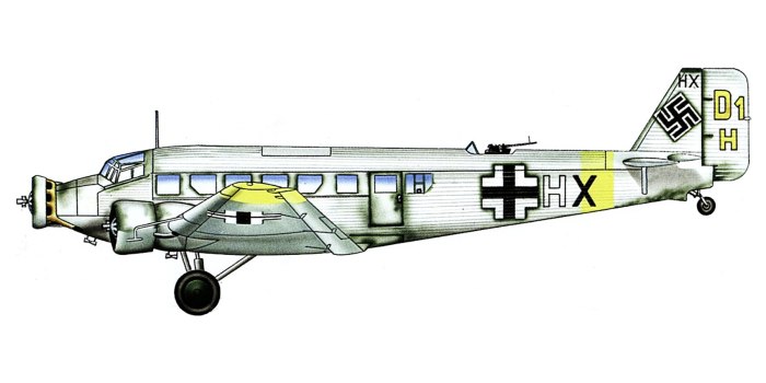 Ju52 самолет Luftwaffe