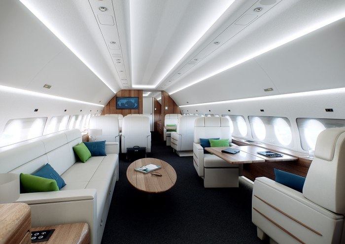 Самолет Sukhoi Superjet 100 салон