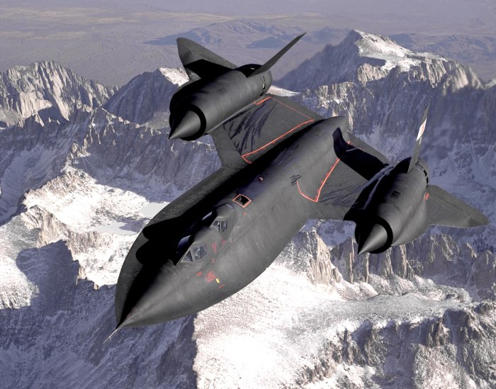 Самолет SR 71 Blackbird черный Дрозд