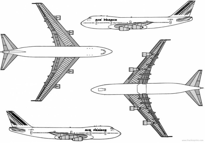 Боинг 747 400 чертеж