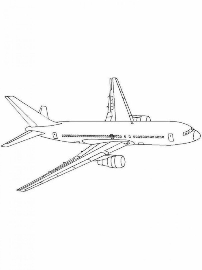 Раскраска самолет Аэробус 320
