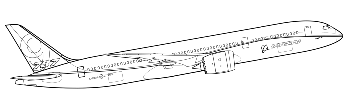 Боинг 737 раскраска