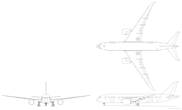 Чертеж самолета Боинг 737-800