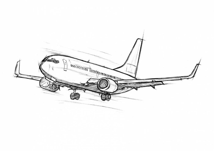 Раскраска самолет Боинг 737 s7