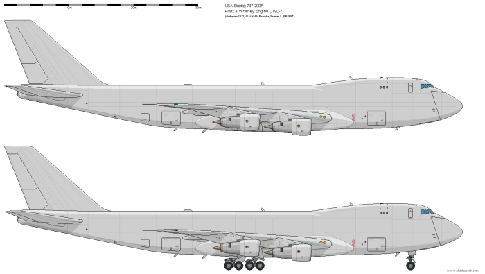 Боинг 747 грузовой сбоку