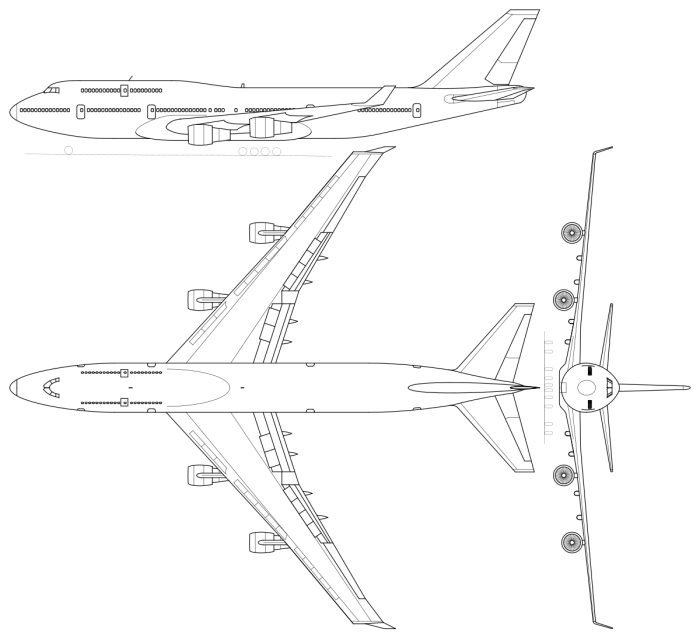 Боинг 747 800 чертеж