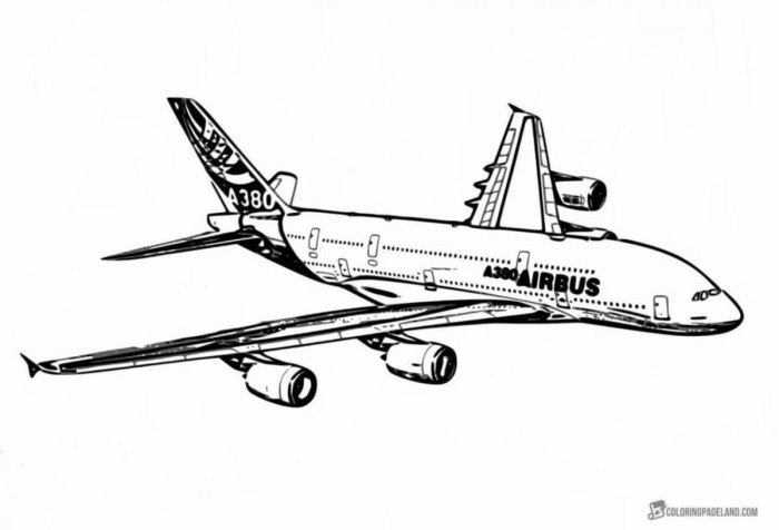 Раскраска самолет Airbus a320