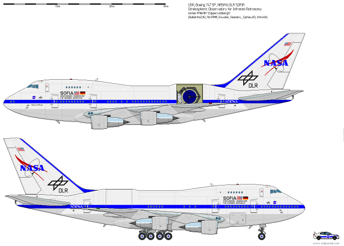 Самолёт Боинг 747sp чертежи