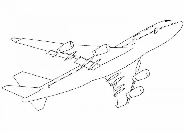 Раскраска самолет Боинг 737