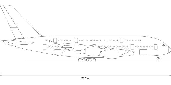 Самолет вид сбоку Airbus