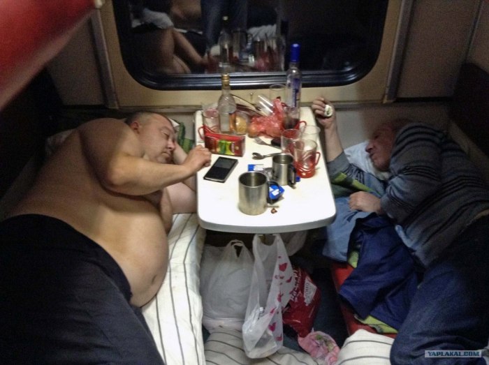 Бухают в купе