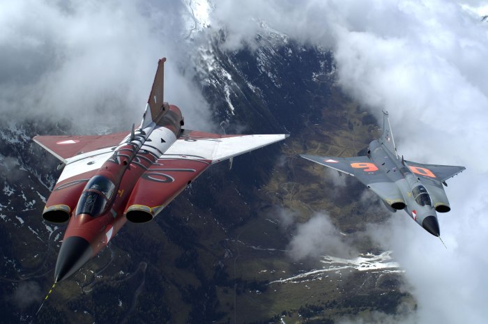 Шведские истребители Saab Draken