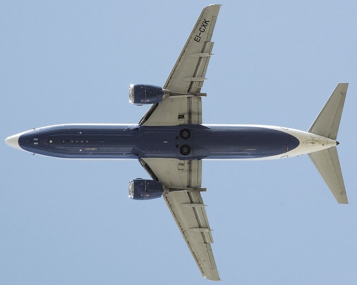 Боинг 737-800 вид снизу