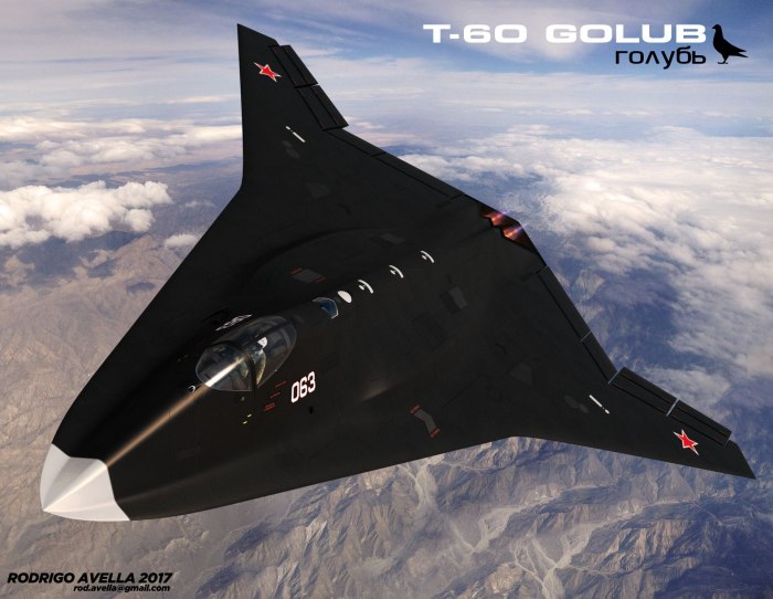 Стелс-бомбардировщик т-60 с