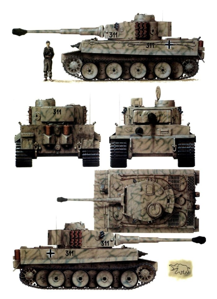 Камуфляж танка тигр Tiger 1