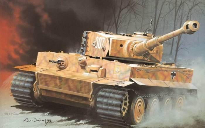 Panzerkampfwagen vi Ausf.h — e, «тигр»