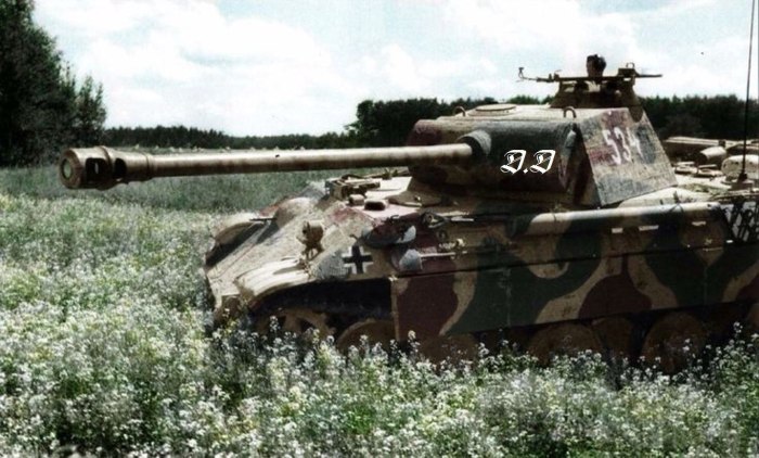 Танк пантера камуфляж 1944
