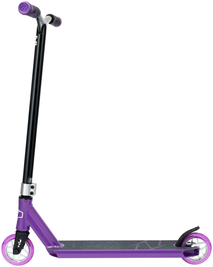 Самокат трюковый Stunt Scooter 3 черный фиолетовый