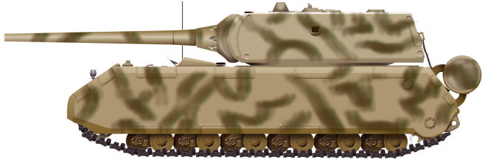 Танк Maus сбоку