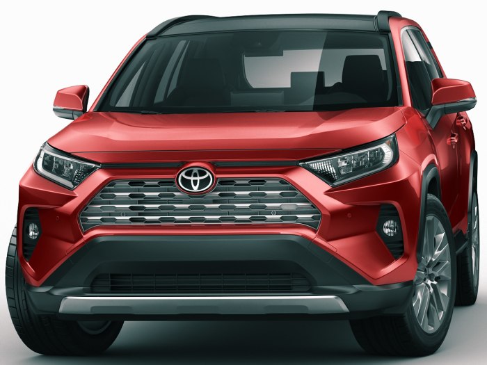 Toyota rav4 красный